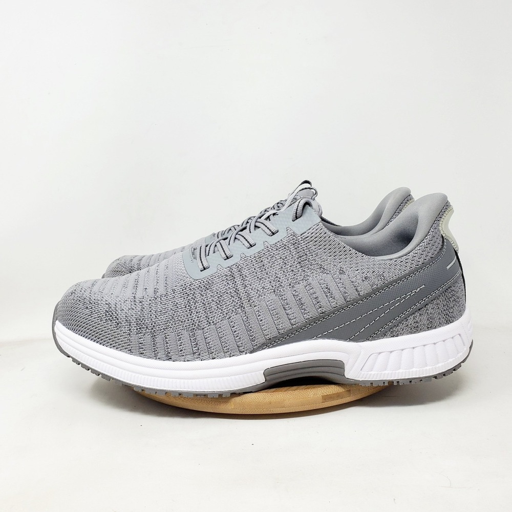 Orthofeet Yari Hands Free Shoes Mens 10.5 2E WIDE Grey Knit Sneaker‎ 20013